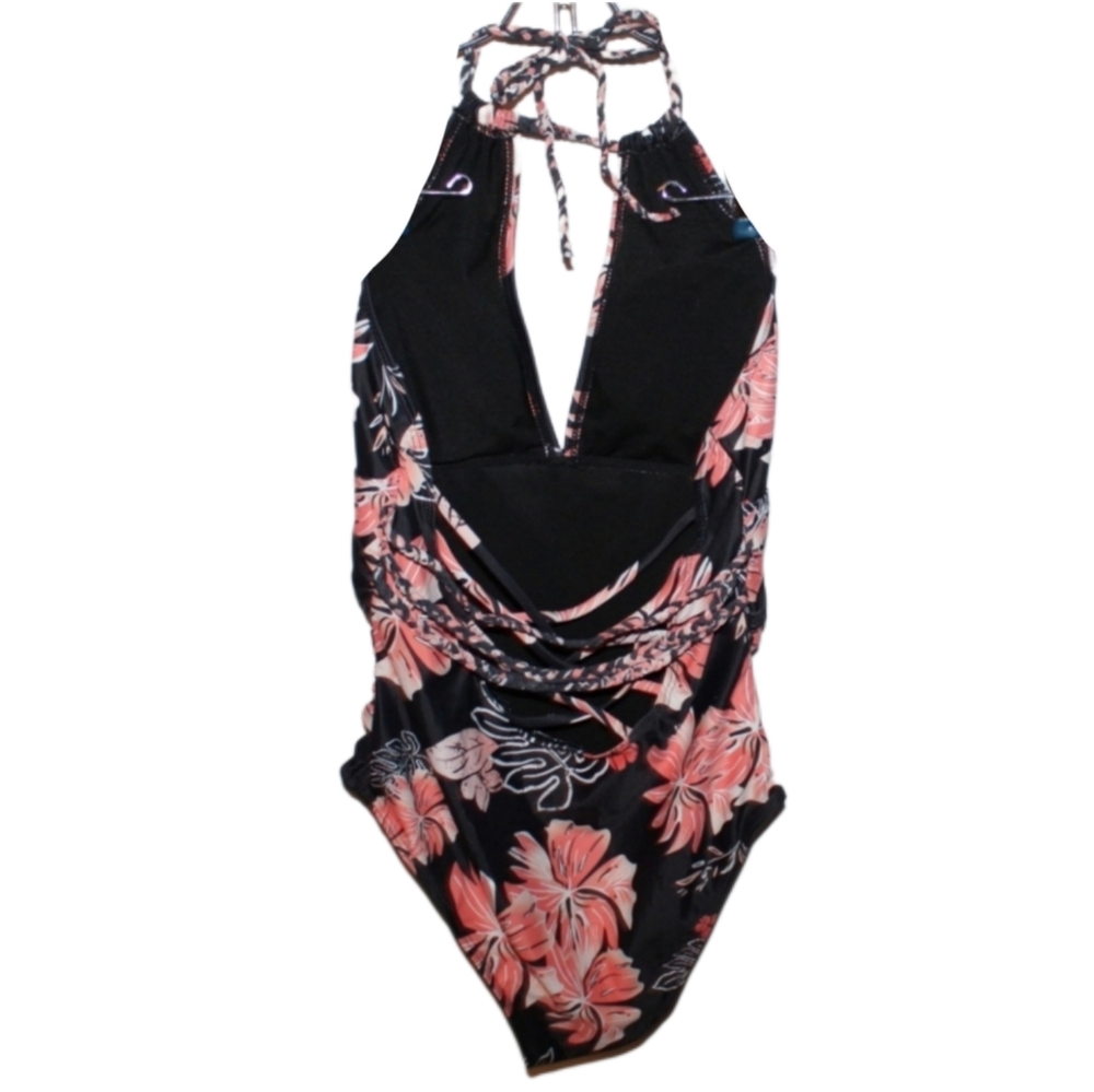 Women's Floral Ruched Bathing Suit - Picture 2 of 16
